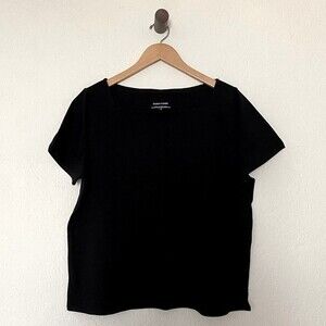 Eileen Fisher Organic Cotton Easy Jersey Square Neck Tee